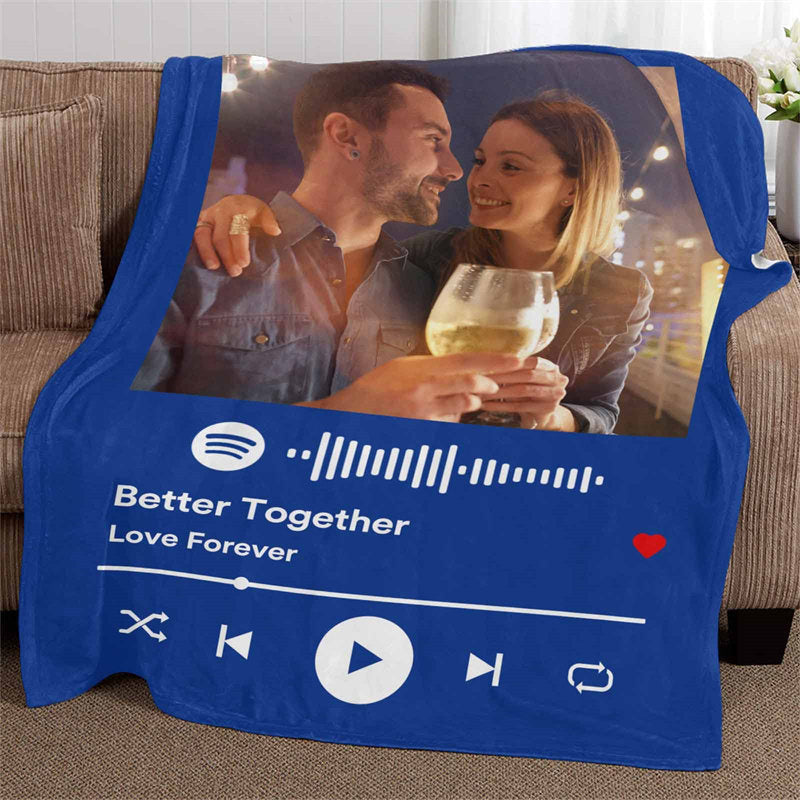 Lofaris Custom Blanket With Photo Song Gifts For Friend