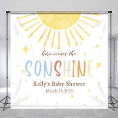 Aperturee - Custom Here Comes The Sonshine Baby Shower Backdrop