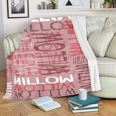 Lofaris Custom IndianRed Color Throw Blanket With Name Gift