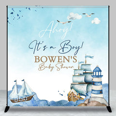 Aperturee - Custom Its A Boy Navigation Baby Shower Backdrop