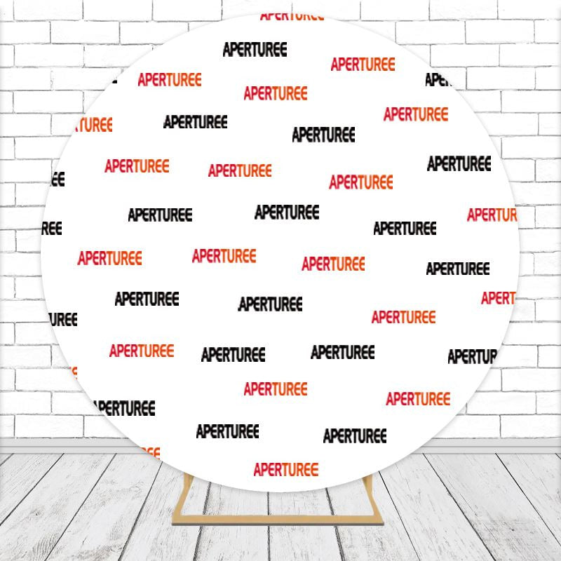 Aperturee - Custom Microfiber Cloth Round Backdrop For Photo Theme Party