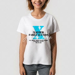 Aperturee - Custom Monogram Blue Family Reunion Tee Shirt