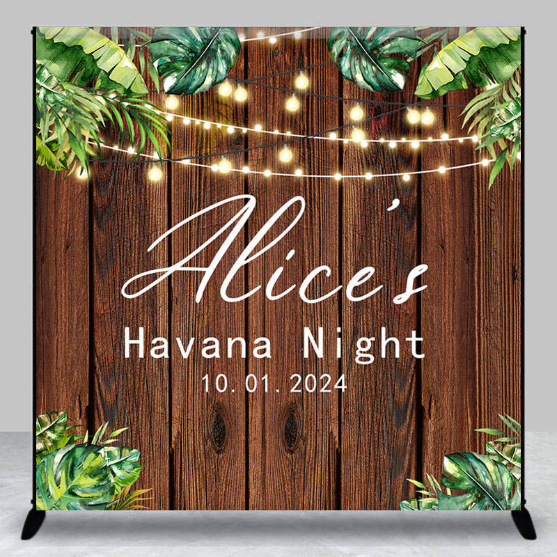 Aperturee - Custom Monstera Summer Wood Havana Night Backdrop