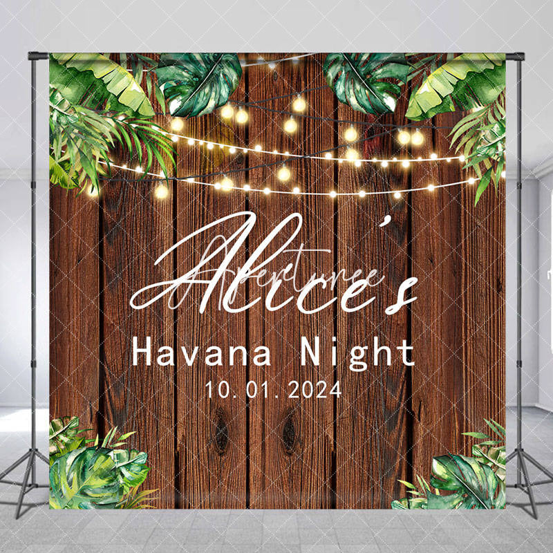 Aperturee - Custom Monstera Summer Wood Havana Night Backdrop