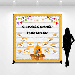 Aperturee - Custom More Summer Fun Ahead 30 Days Wooden Backdrop