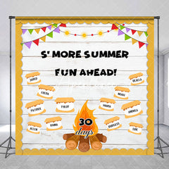 Aperturee - Custom More Summer Fun Ahead 30 Days Wooden Backdrop