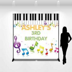 Aperturee - Custom Music Piano Birthday Backdrop for Kids