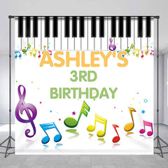 Aperturee - Custom Music Piano Birthday Backdrop for Kids