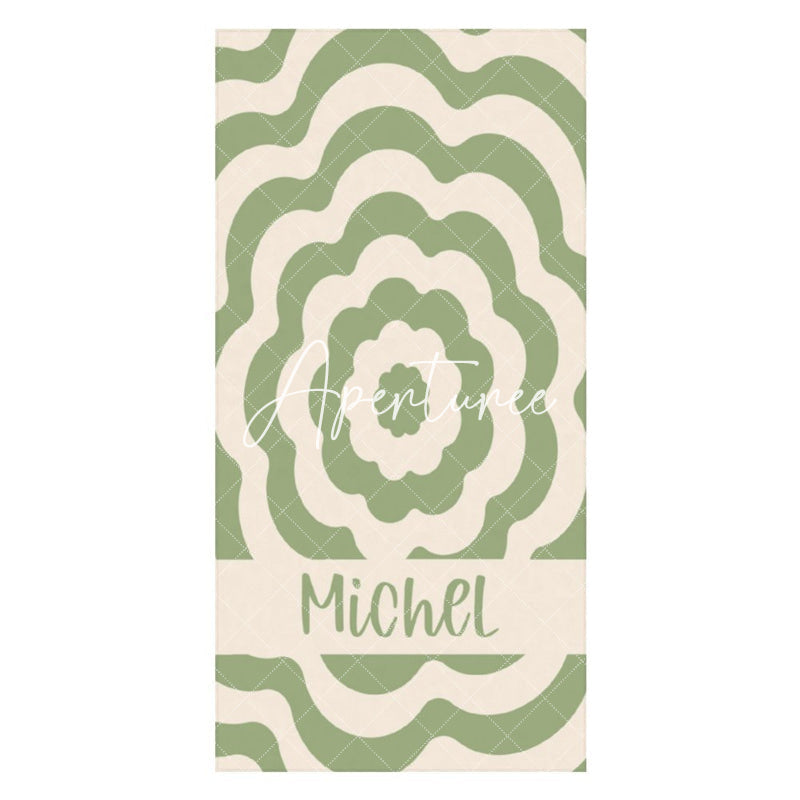 Aperturee - Custom Name Beautiful Patterns Beach Towel For Girls