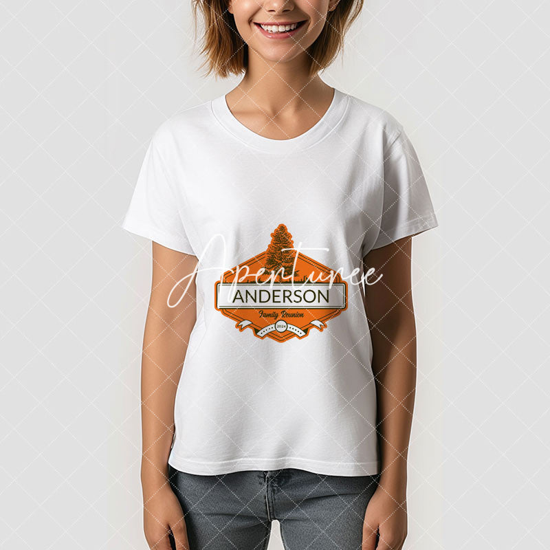 Aperturee - Custom Name Family Reunion Summer Pine T-Shirt