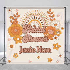 Aperturee - Custom Name Groovy Rainbow Bridal Shower Backdrop