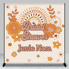 Aperturee - Custom Name Groovy Rainbow Bridal Shower Backdrop