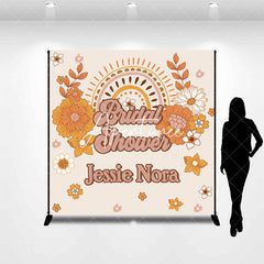 Aperturee - Custom Name Groovy Rainbow Bridal Shower Backdrop