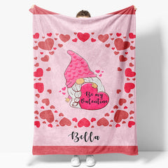 Aperturee - Custom Name Lovely Elf Hearts Valentines Day Blanket