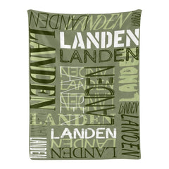 Lofaris Custom Name Mossy Color Blanket Family Souvenir