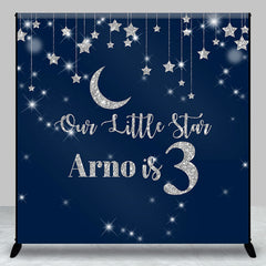 Aperturee - Custom Name Our Little Star 3rd Birthday Backdrop