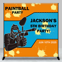 Aperturee - Custom Name Paintball 5th Birthday Party Backdrop