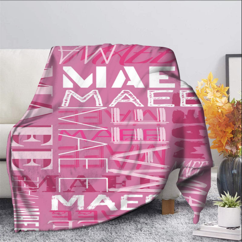 Lofaris Custom Name Pink Theme Blanket For Adult Kid Gift