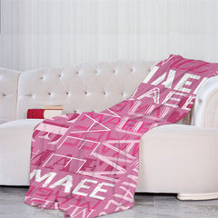 Lofaris Custom Name Pink Theme Blanket For Adult Kid Gift