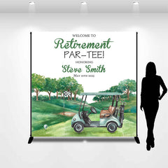 Aperturee - Custom Name Retirement Celebration Golf Theme Backdrop