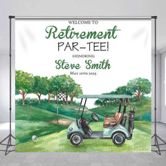 Aperturee - Custom Name Retirement Celebration Golf Theme Backdrop