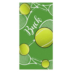 Aperturee - Custom Name Tennis Green Sport Beach Towel for Boy