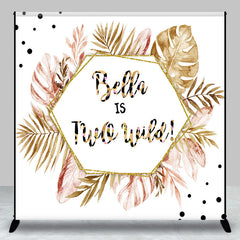 Aperturee - Custom Name Two Wild Boho Monstera Birthday Backdrop