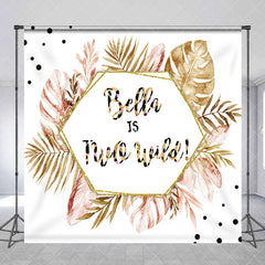 Aperturee - Custom Name Two Wild Boho Monstera Birthday Backdrop