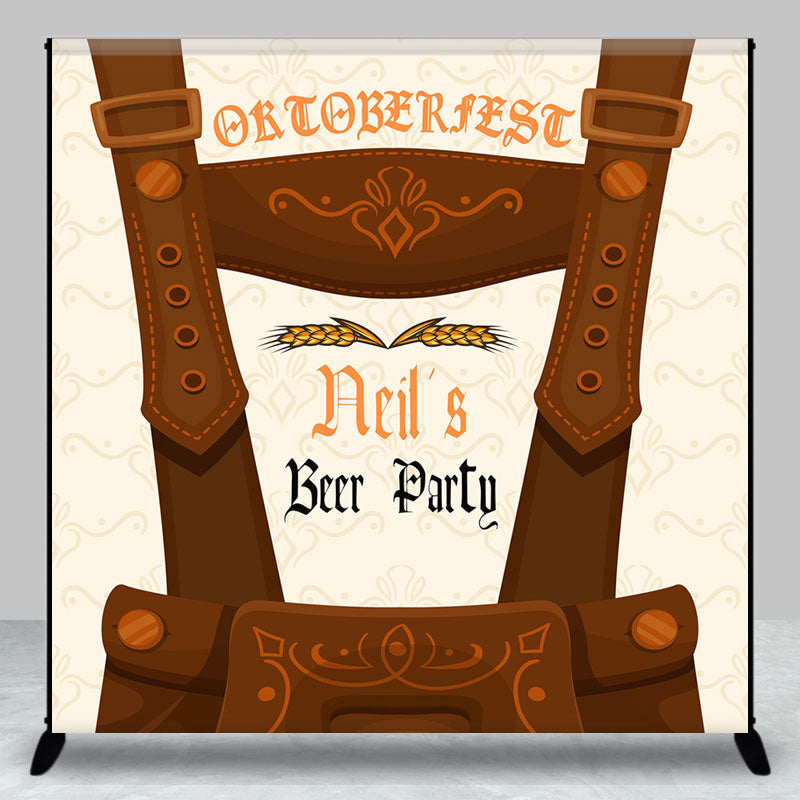 Aperturee - Custom Name Wheat Oktoberfest Beer Party Backdrop