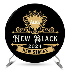 Aperturee Custom New Stacks Gold Black 2024 Round Backdrop