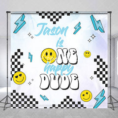 Aperturee - Custom One Happy Dude Boys Birthday Party Backdrop