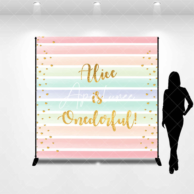 Aperturee - Custom Onederful Colorful Stripes Birthday Backdrop