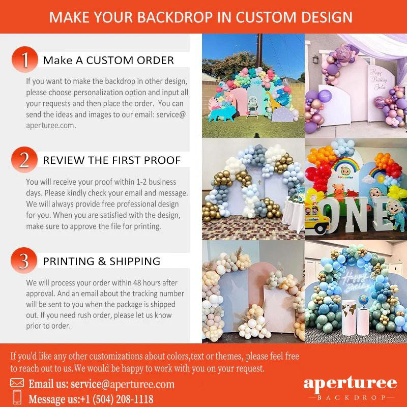 Aperturee - Custom Party Arch Backdrop with Plinth Cylinder Cover