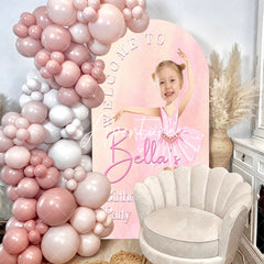 Aperturee - Custom Photo Ballet Girl Arch Backdrop For Birthday