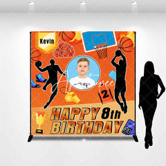 Aperturee - Custom Photo Basketball Sport 8th Birthday Backdrop