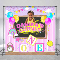 Aperturee - Custom Photo Classroom Balloon 1st Birthday Backdrop