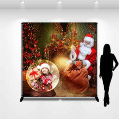 Aperturee - Custom Photo Crystal Ball Santa Christmas Backdrop