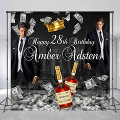 Aperturee - Custom Photo Money Man 28th Birthday Backdrop