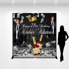 Aperturee - Custom Photo Money Man 28th Birthday Backdrop