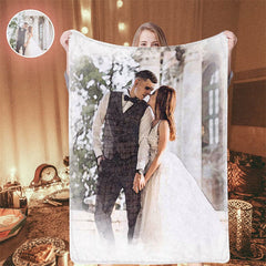 Lofaris Custom Photo Soft Blankets for Wedding Gift