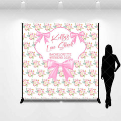 Aperturee - Custom Pink Rose Bachelorette Party 2025 Backdrop