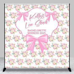 Aperturee - Custom Pink Rose Bachelorette Party 2025 Backdrop