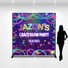 Aperturee - Custom Purple Splash Ink Crazy Glow Party Backdrop