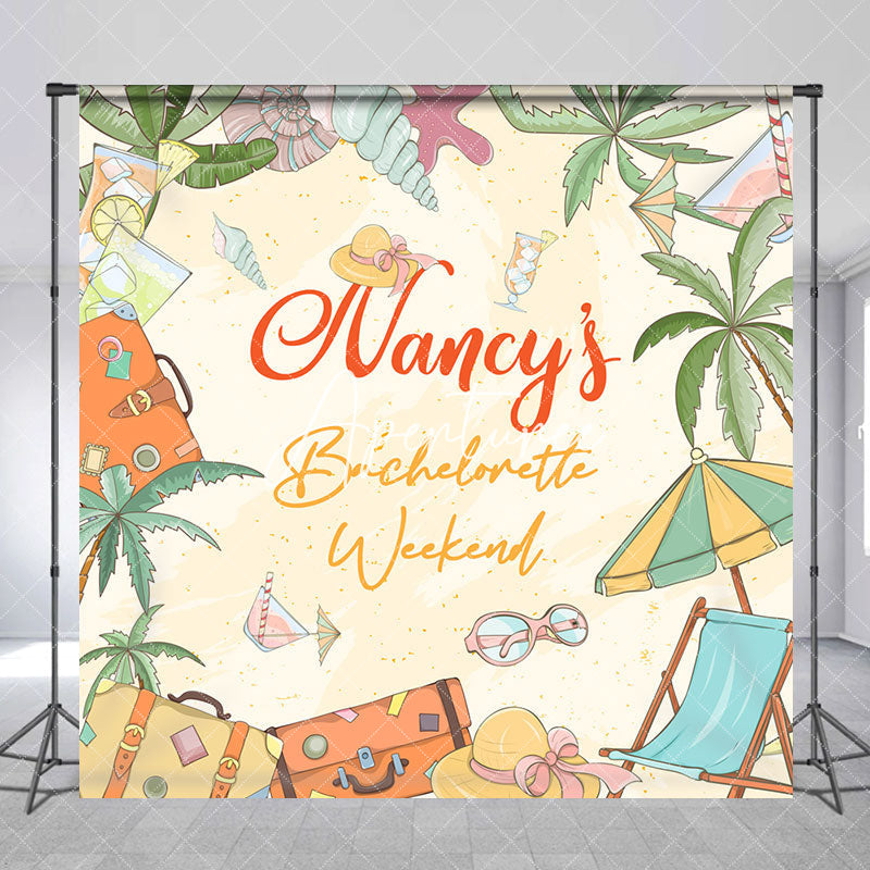 Aperturee - Custom Sandy Beach Bachelorette Weekennd Backdrop