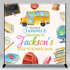 Aperturee - Custom School Bus Books Test Back To School Backdrop