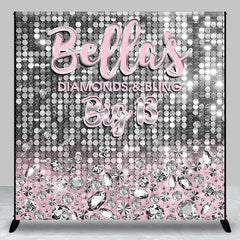 Aperturee - Custom Sequin Glitter Diamond 13th Birthday Backdrop