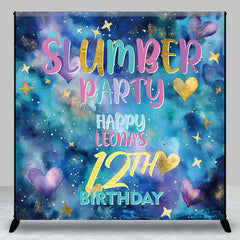 Aperturee - Custom Slumber Party Happy 12th Birthday Backdrop