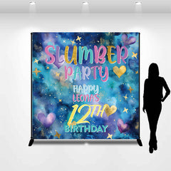 Aperturee - Custom Slumber Party Happy 12th Birthday Backdrop