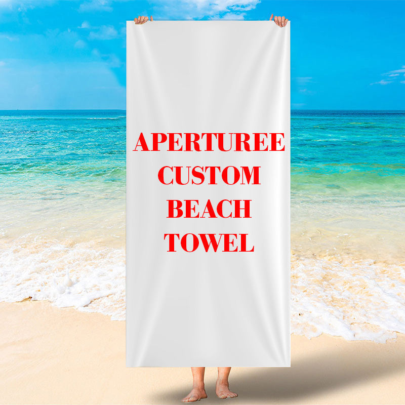 Aperturee - Custom Soft Beach Towel with Your Photo Text