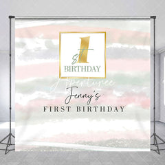 Aperturee - Custom Soft Foggy 1st Birthday Backdrop For Girl